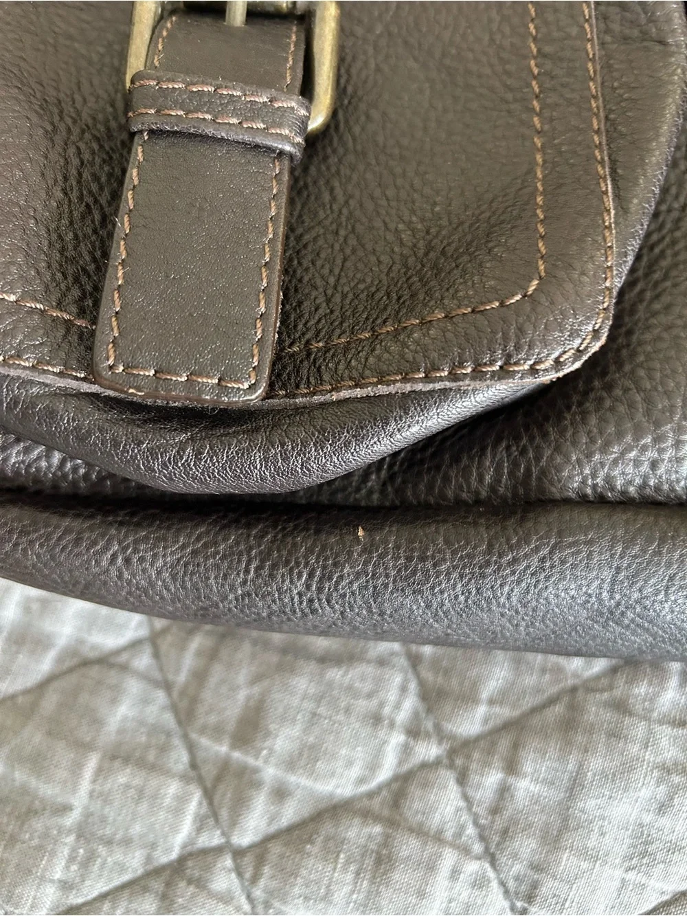 Barbour Brown Leather City Bag Briefcase No Shoulder Strap